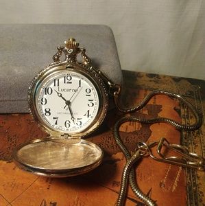 Men's Vintage GOLD Lucerne Pocket Watch